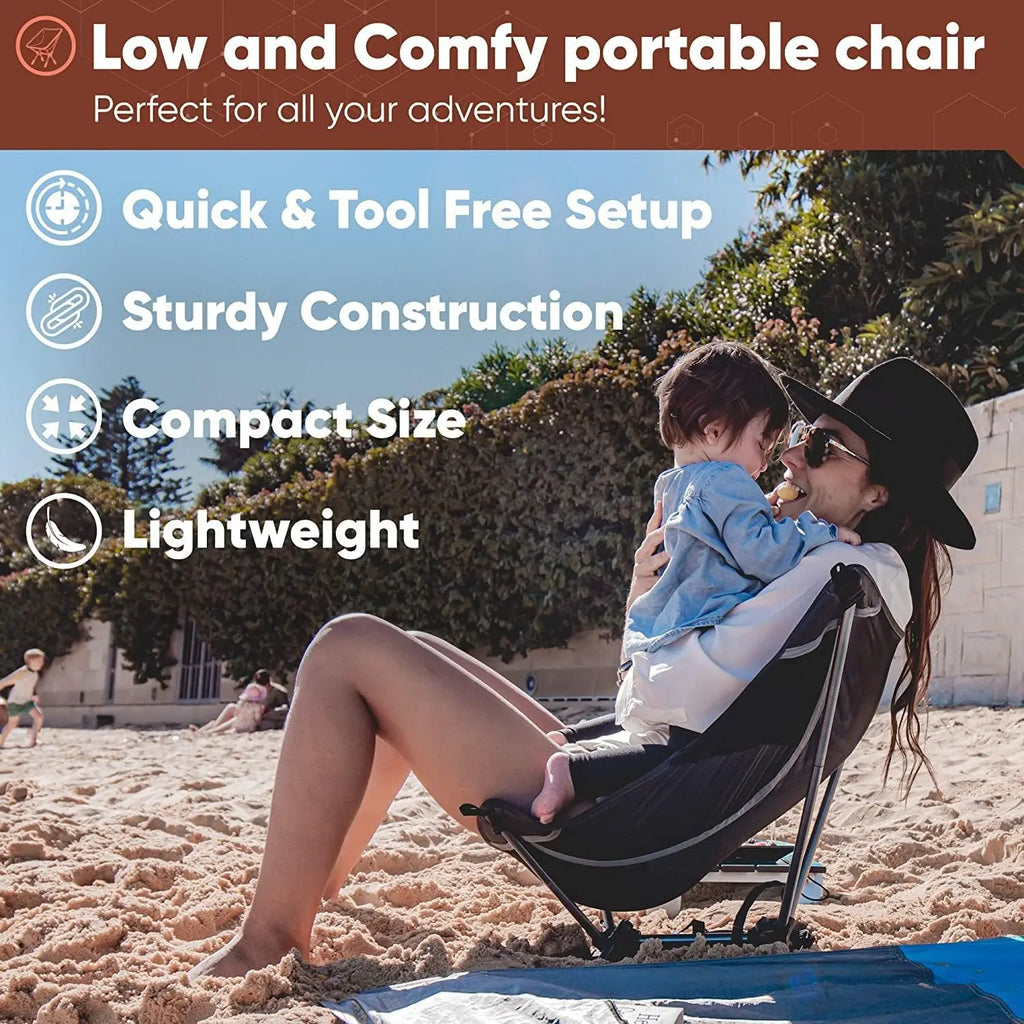 WESTTUNE Ultralight Camping Chair - Portable Aluminum Alloy Beach Chair