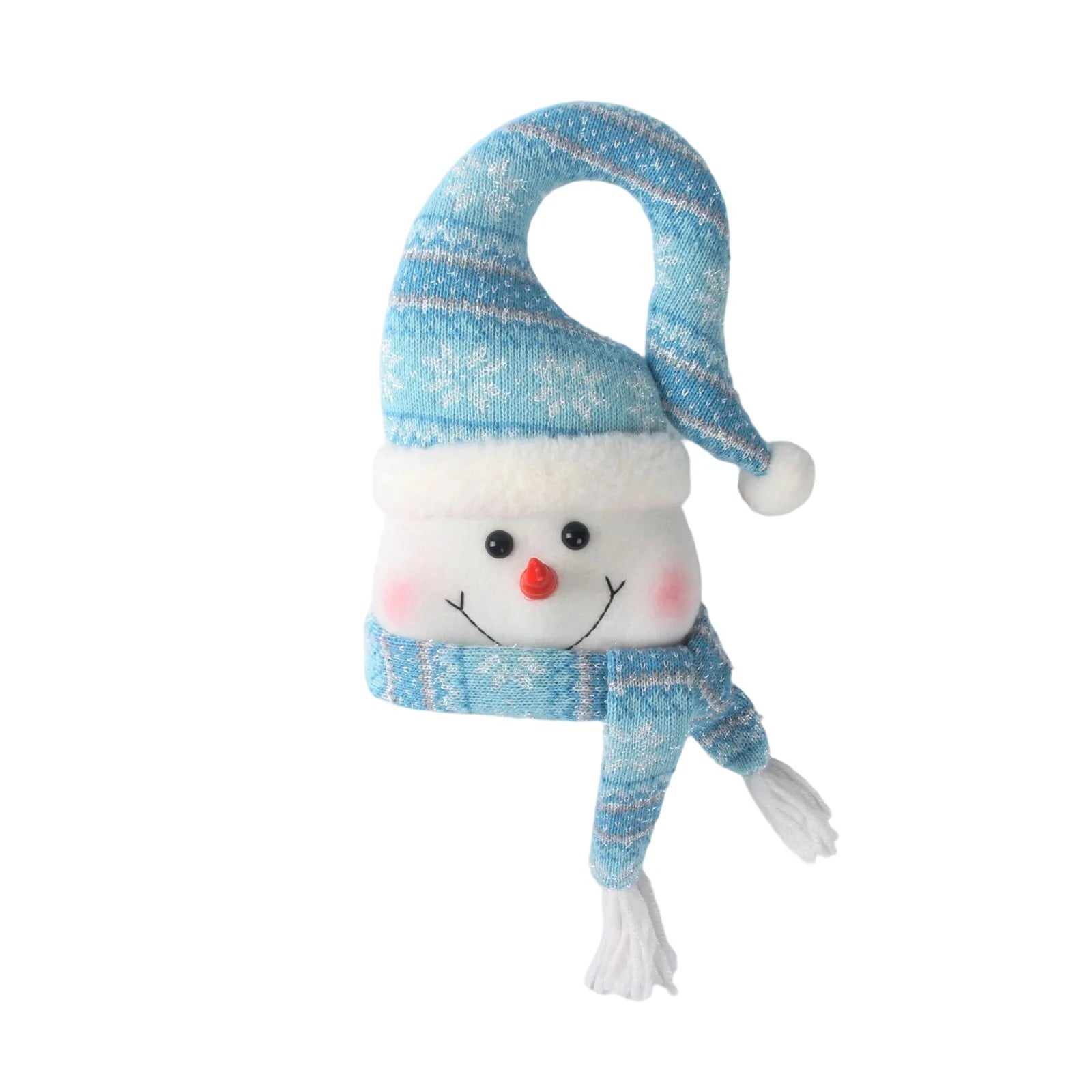 Glowing Blue Snowman Ornament - Magical Ocean Style Christmas Decor