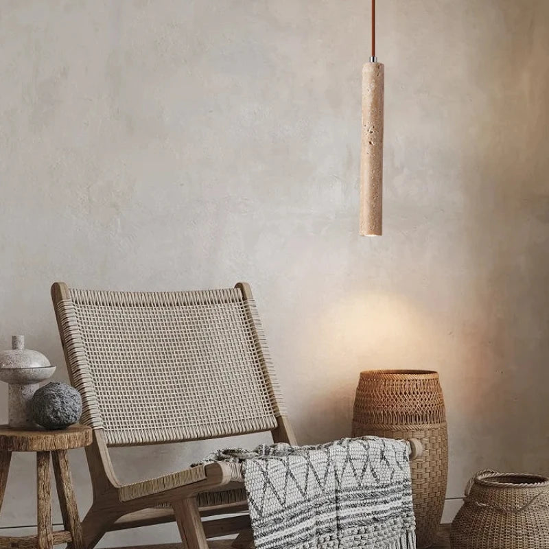 Pumous LED Pendant Lamp - Modern Wooden Chandelier for Bedroom