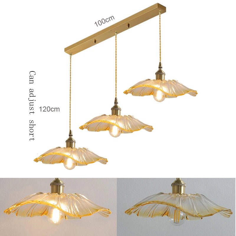Elegant Retro French Glass Pendant Chandelier for Stylish Spaces