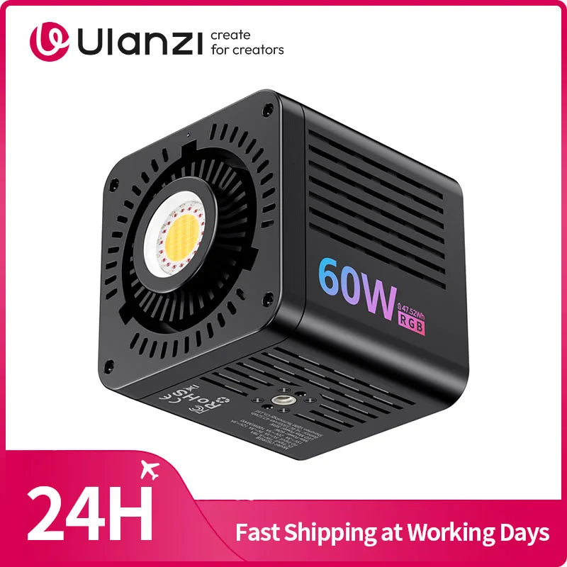 Ulanzi C60 RGB 60W Bi-Color COB Video Light for Stunning Shots