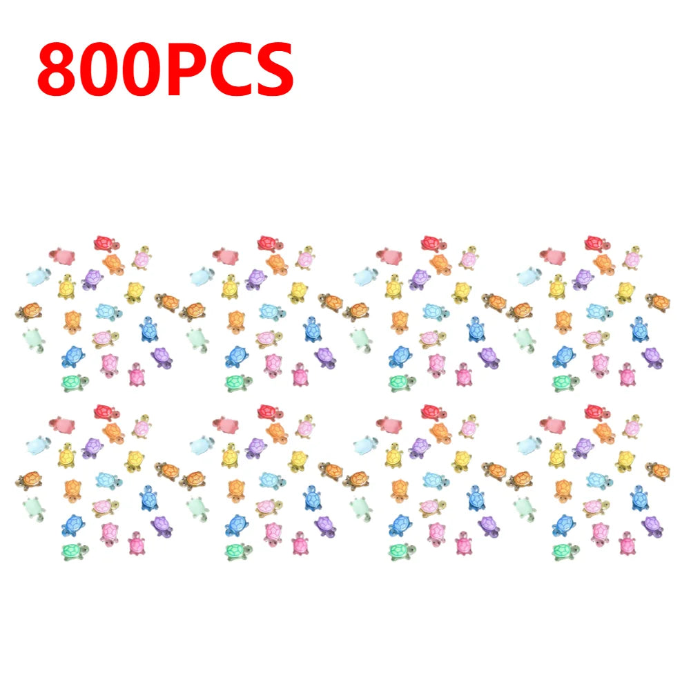 Vibrant Mini Resin Turtles - Glow in the Dark Figurines for Decor
