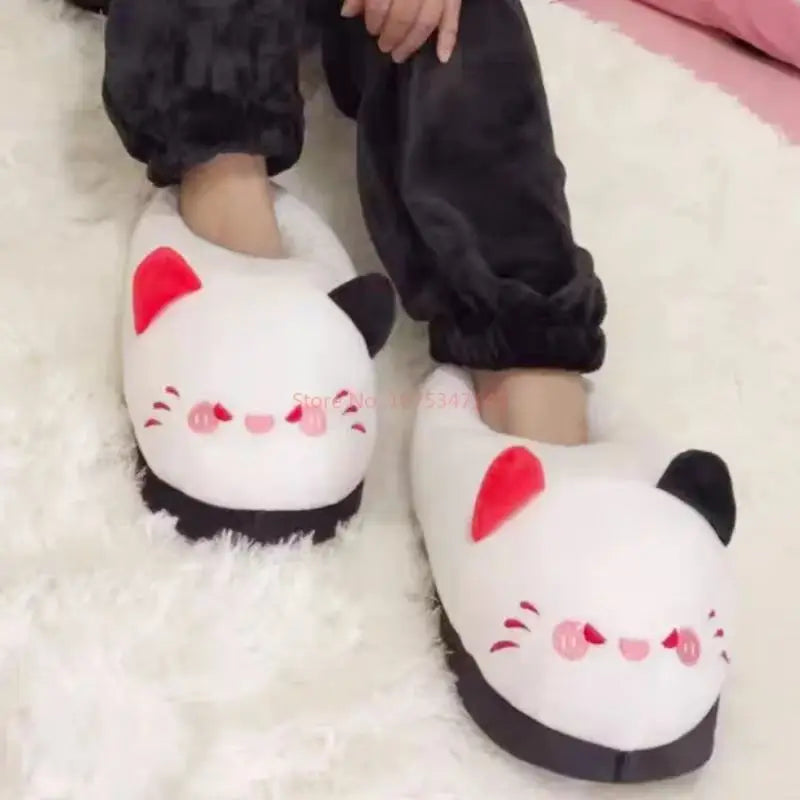 Cozy Genshin Impact Plush Slippers for Anime Fans - Scaramouche & Xiao