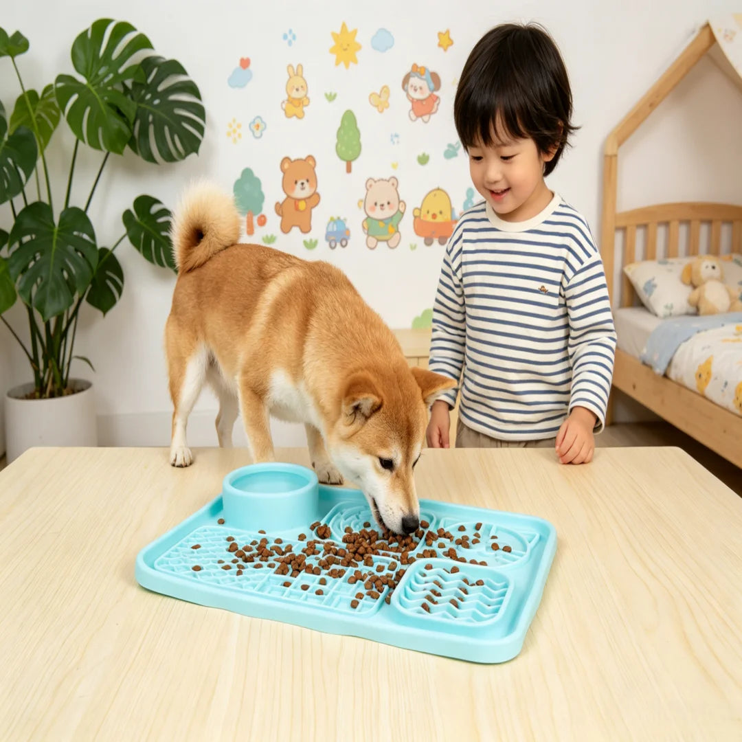 Pet Licking Mat for Dogs and Cats - Non-Slip Slow Feeding Plate