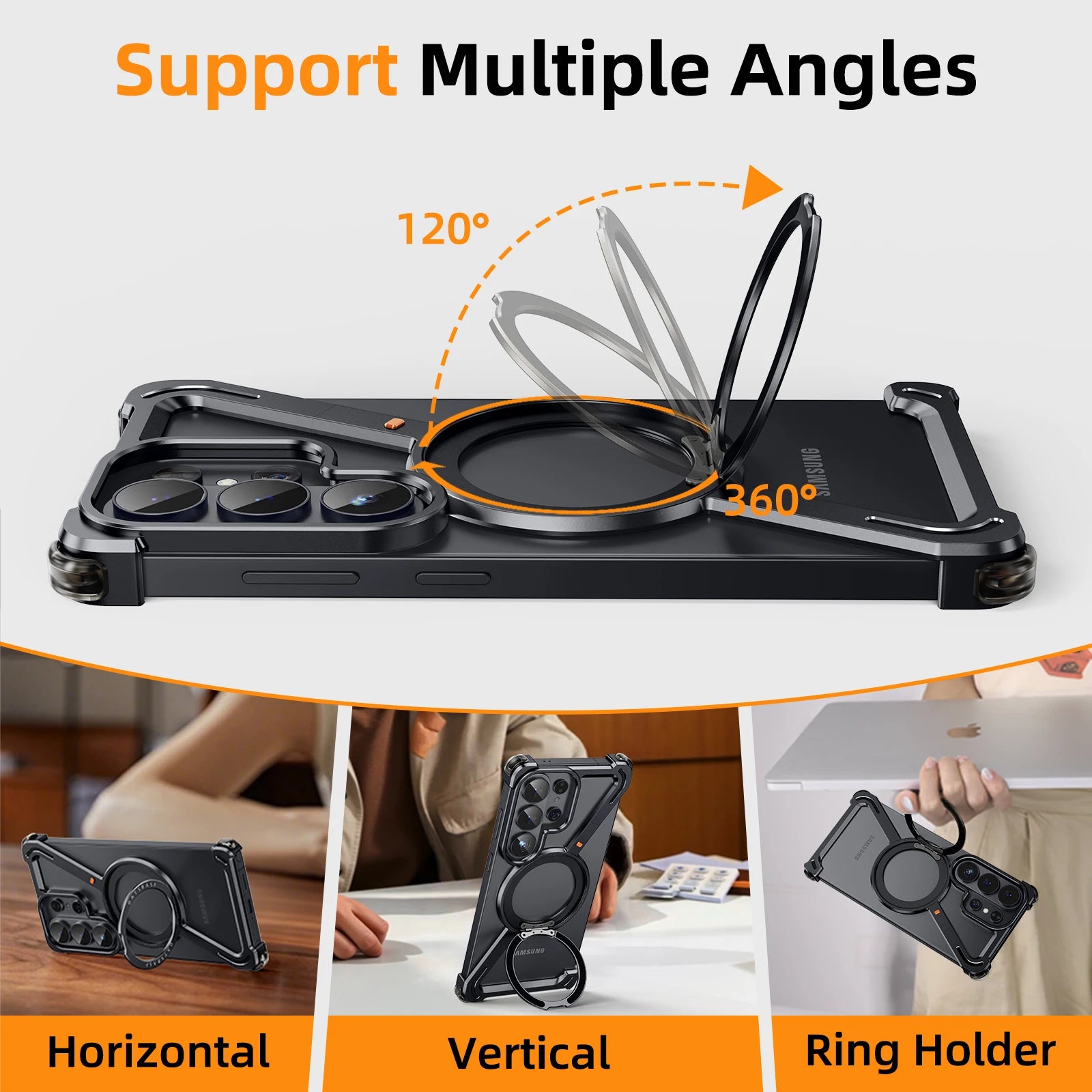 Oatsbasf Slim Case for Samsung Galaxy S26 - 360° Rotating Stand