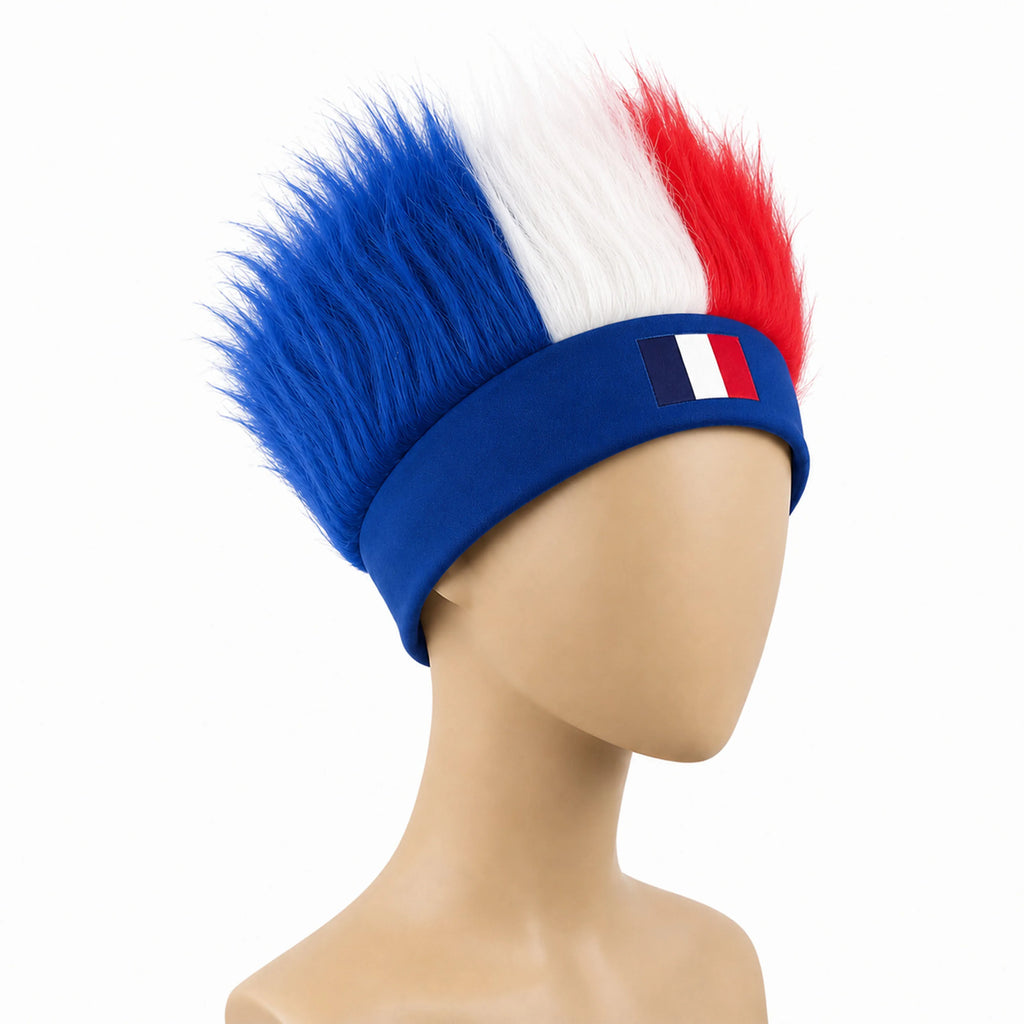 Ultimate World Cup Fan Wig - Vibrant National Flag Colors
