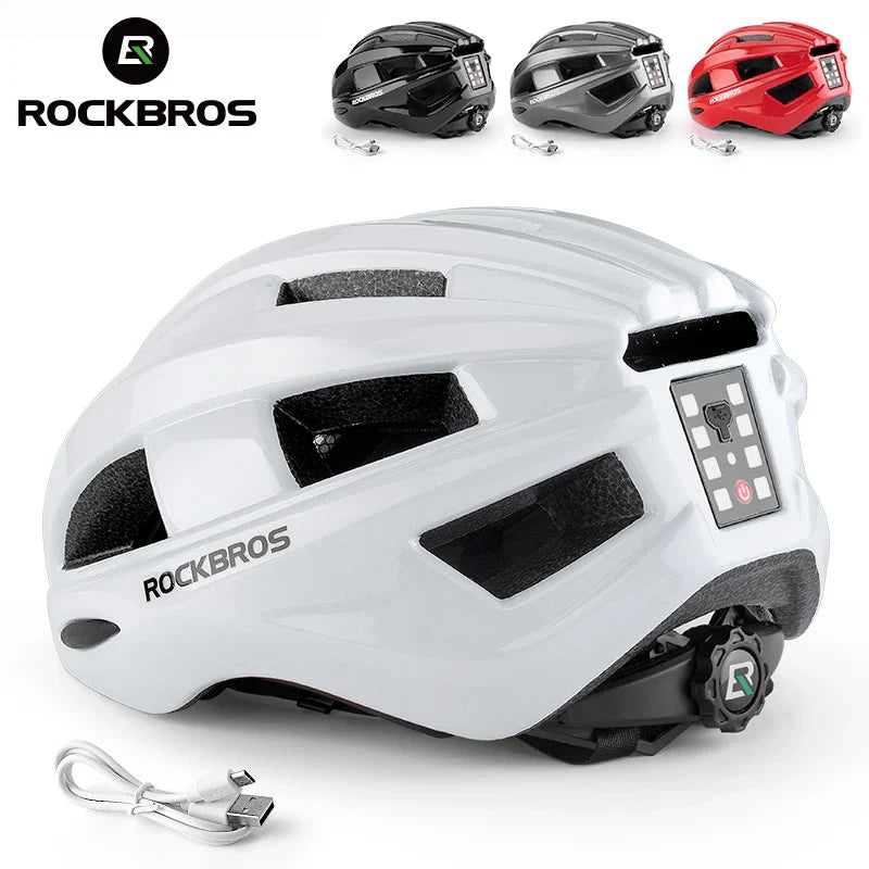 ROCKBROS Ultralight USB Rechargeable Cycling Light Helmet