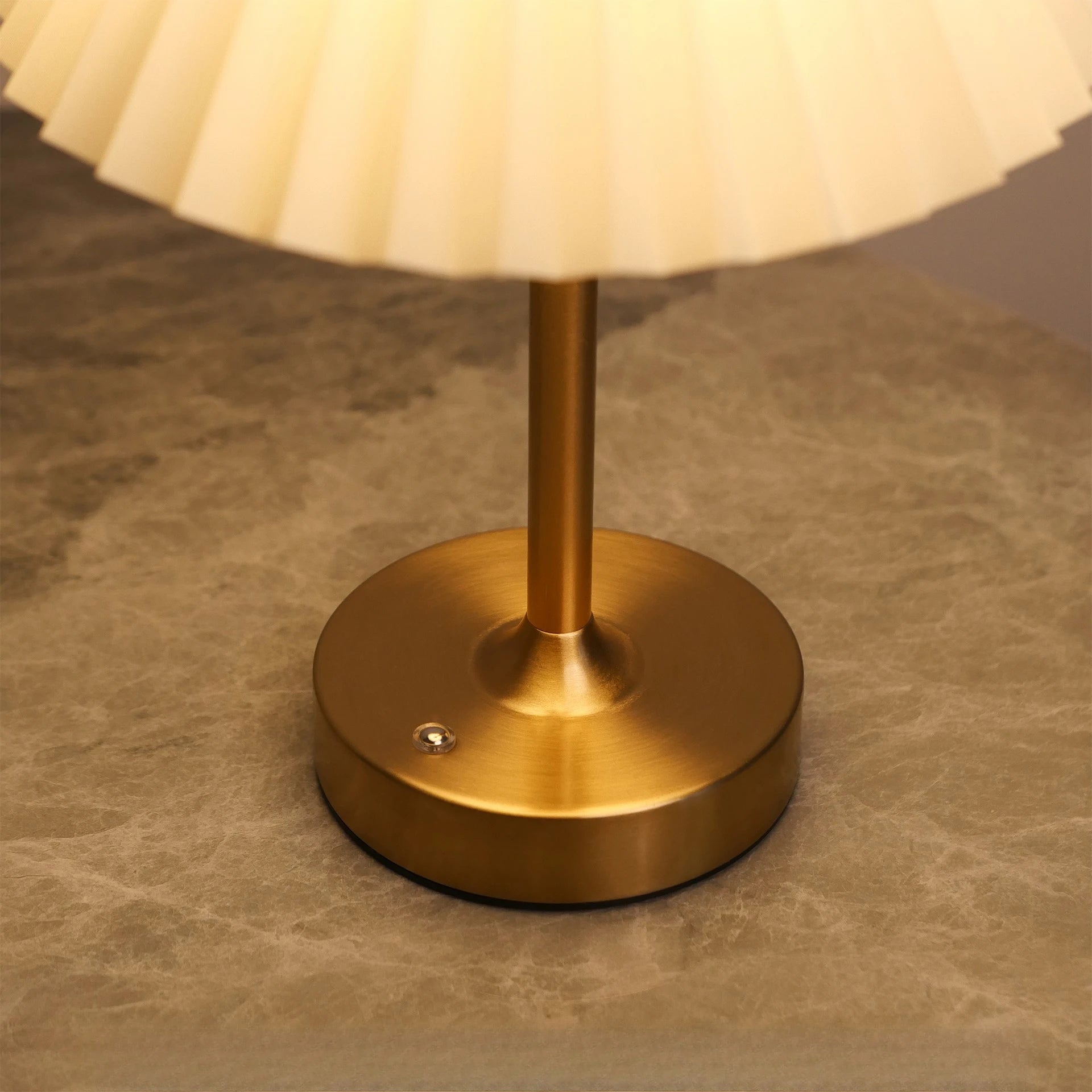 Rechargeable Touch Fabric Desk Lamp - E12 Bulb, 2700K, Modern Decor