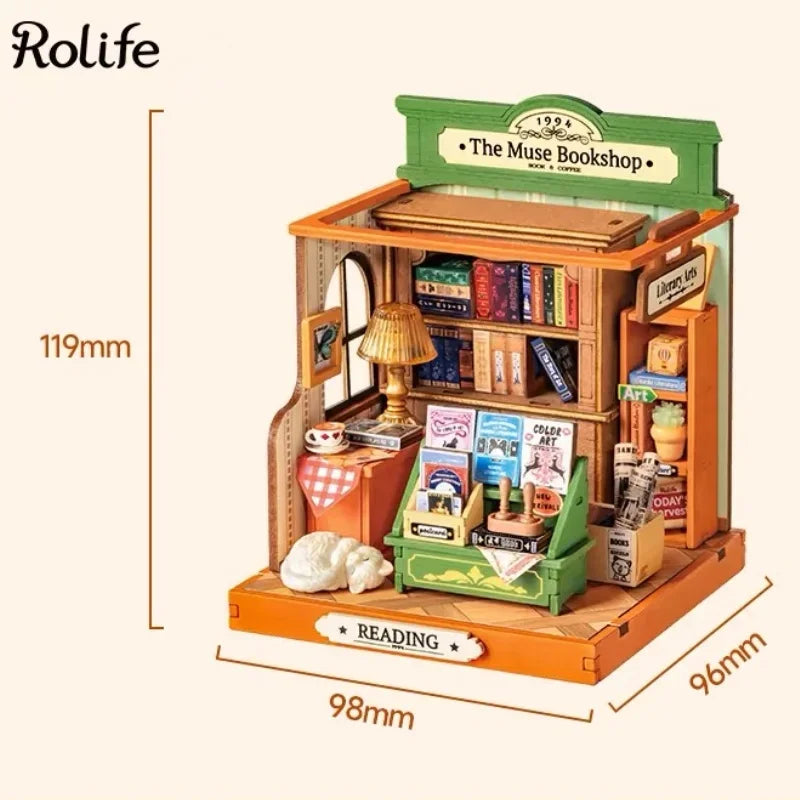 Robotime Rolife Miniature House Building Kits for Kids - 4 Designs