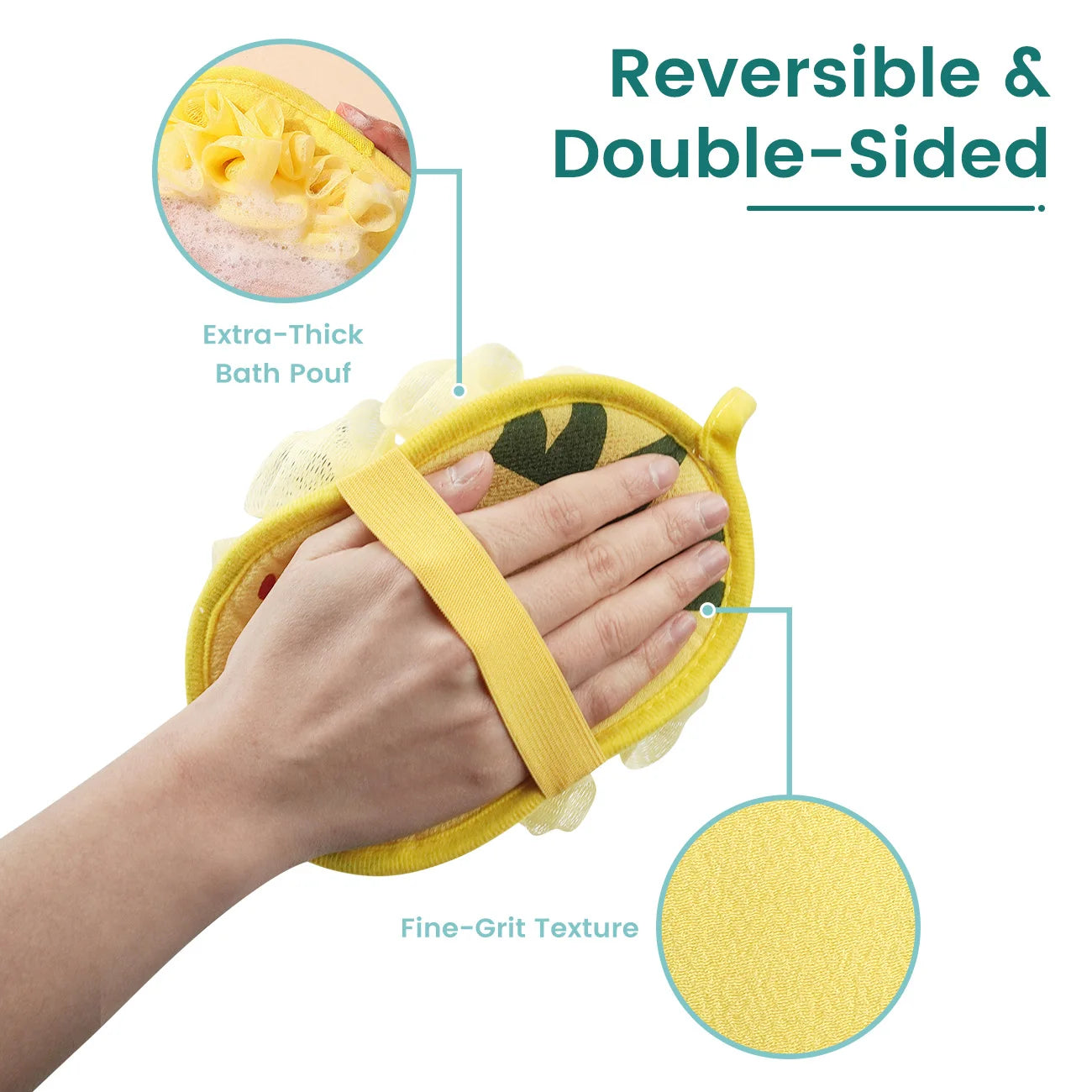Cute Dinosaur 2-in-1 Bath Flower & Scrub Cloth for Kids