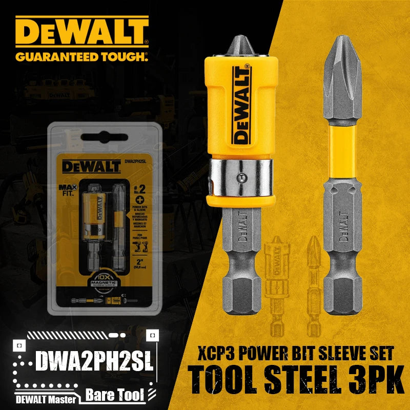 DEWALT Max Fit Phillips #2 Power Bit Sleeve Set - 3 Pack