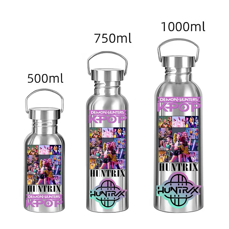 KPop Style Stainless Steel Water Bottle - 500/750/1000ML