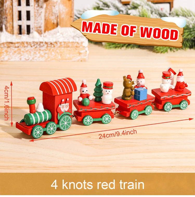 Christmas Train Ornament – Festive Wooden & Plastic Holiday Decor