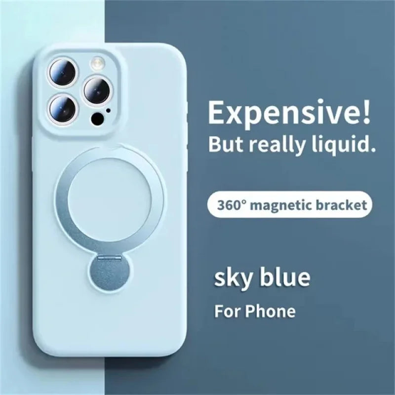 Liquid Matte Magnetic Stand Case for iPhone 17 & 16 Pro Max