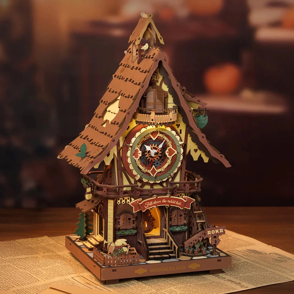 Robotime ROKR Cuckoo Clock: Unique 3D Wooden Puzzle Home Decor