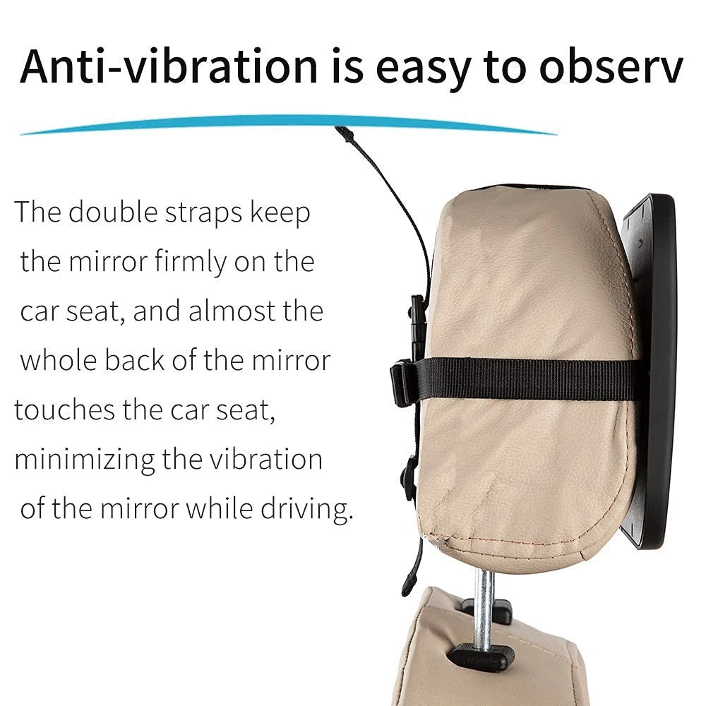 Deluxe Baby Car Mirror - Ultra HD Shatterproof Backseat Safety