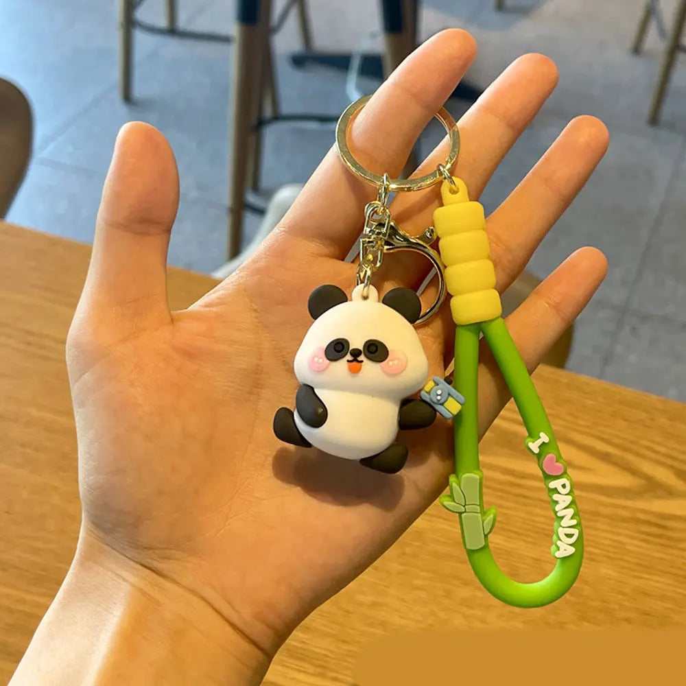 Adorable Kung Fu Panda 3D Soft Rubber Keychain - Perfect Gift