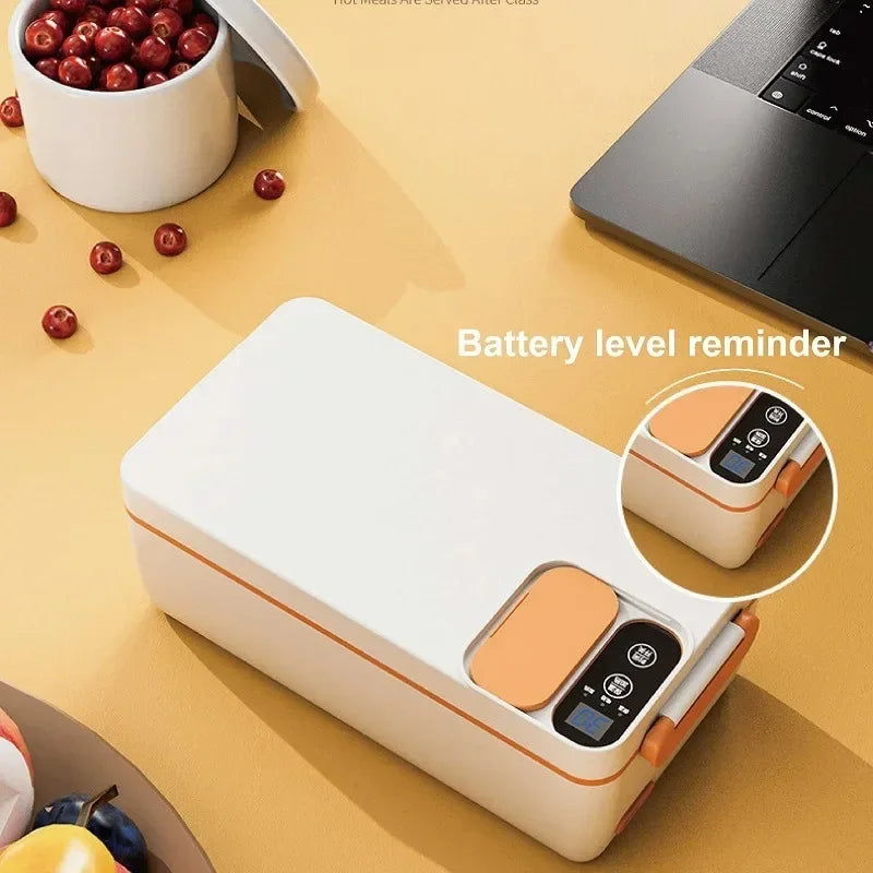 1L USB Electric Heated Lunch Box - Portable Food Warmer for Outdoor & Office