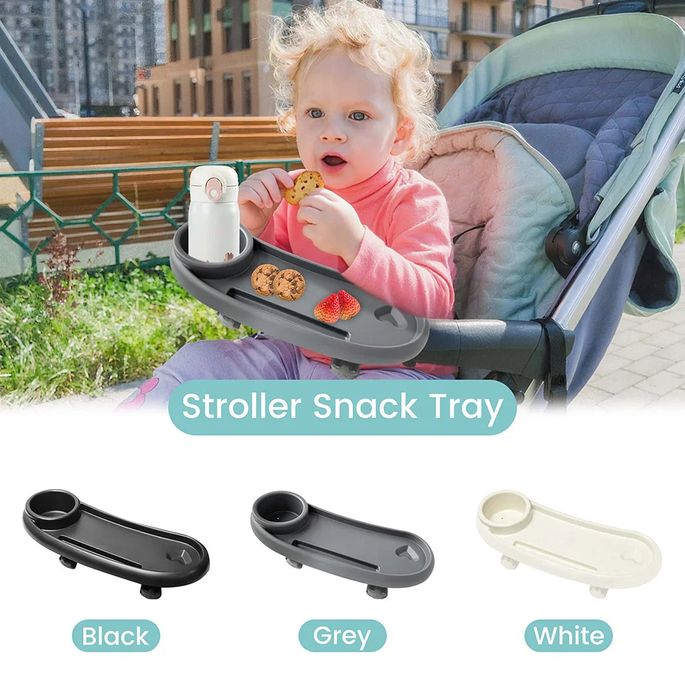 Universal Baby Snack Tray with Cup Holder for Strollers
