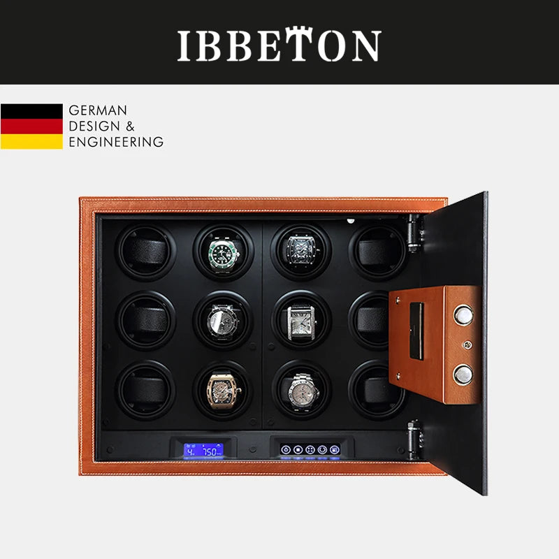 IBBETON Automatic Watch Winder - Premium Microfiber & Quiet Motor