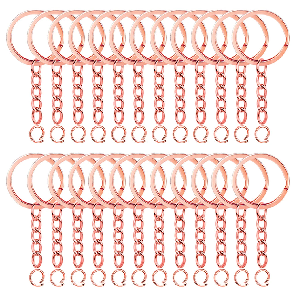 Versatile Keychain Rings Set for Crafts & Accessories - 18/30/50 Pack