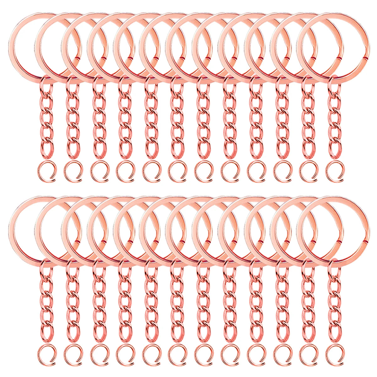 Versatile Keychain Rings Set for Crafts & Accessories - 18/30/50 Pack