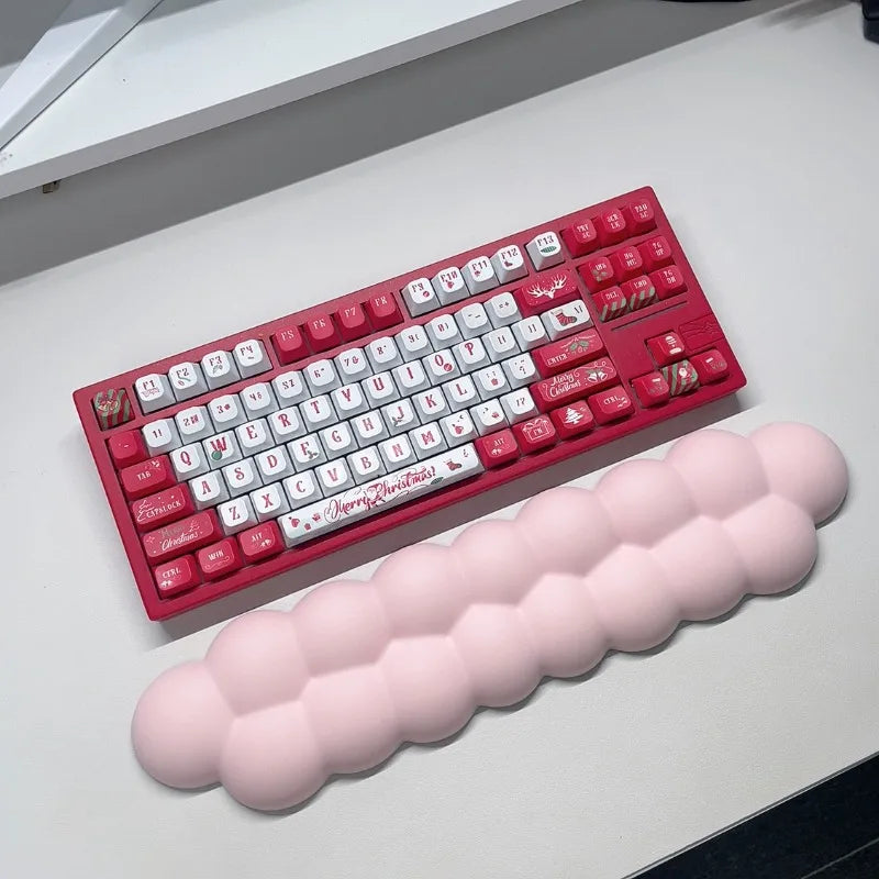 CybJoy Ergonomic Memory Foam Keyboard Wrist Rest - Puff Clouds Design