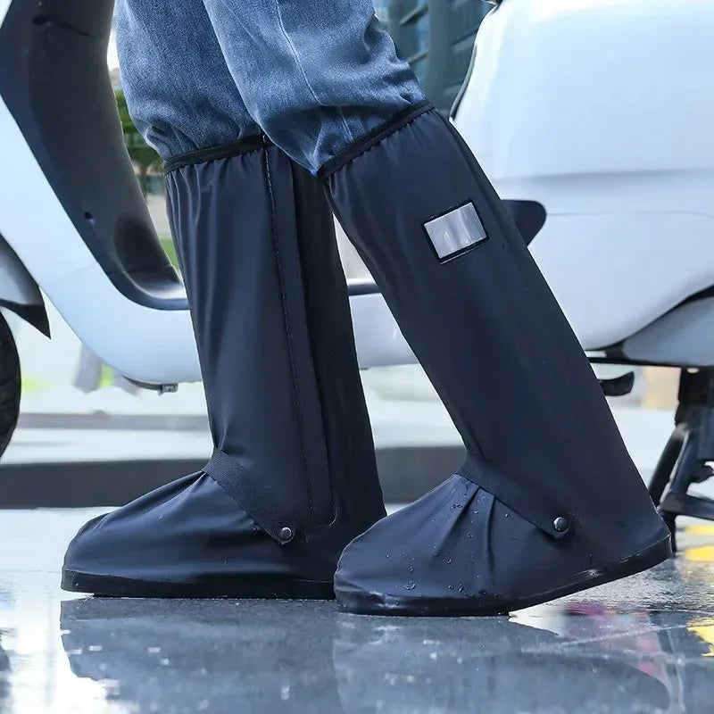 Waterproof Non-Slip High-Tube Shoe Covers for Outdoor Protection