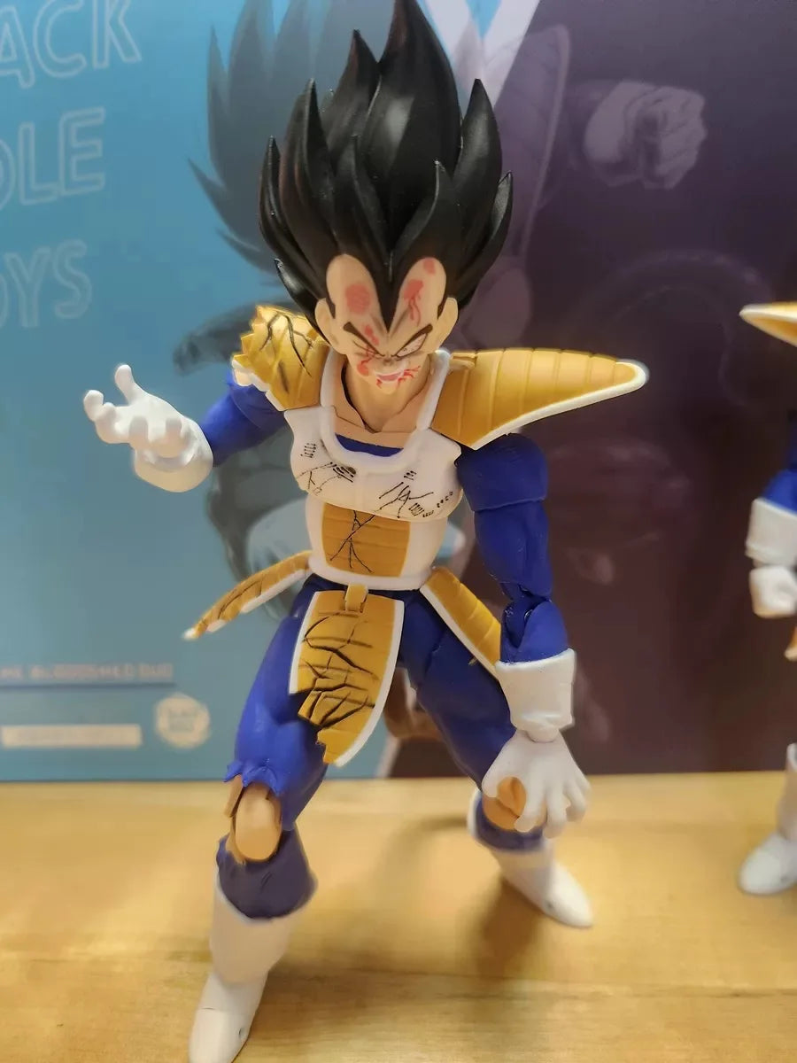 Dragon Ball Z Super Saiyan Battle Damaged Goku & Vegeta Action Figures