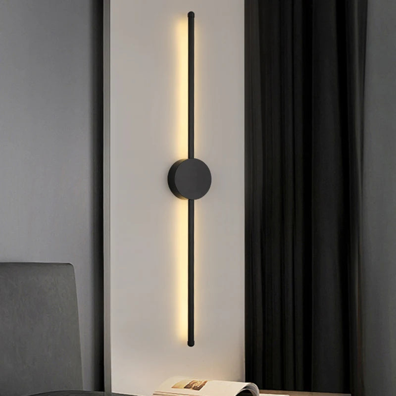 Modern Black LED Wall Lamp - Stylish Interior Lighting for Any Room