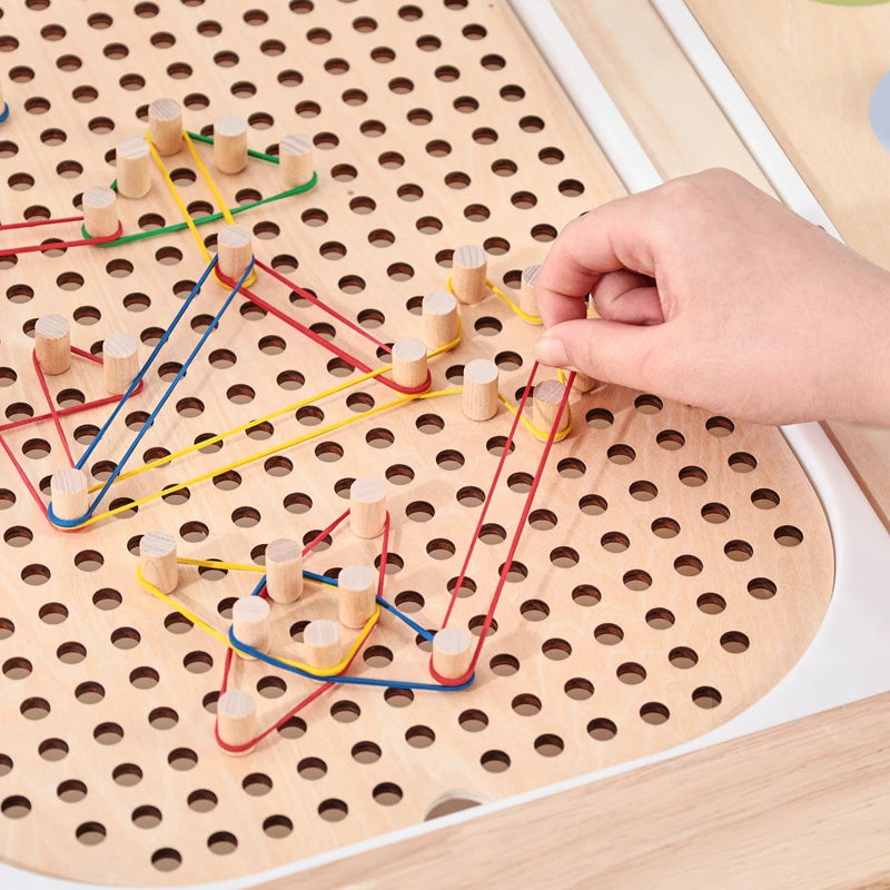 Montessori Wooden Sensory Table for Kids - Fine Motor Skill Development