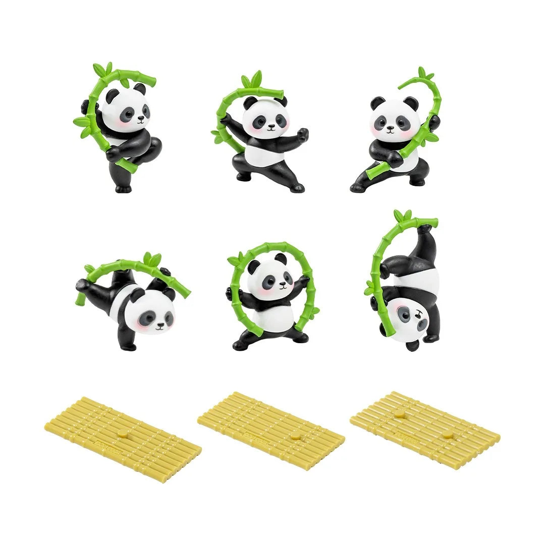 6-Piece Kung Fu Panda Figurine Set - Dynamic DIY Decor for Home & Office