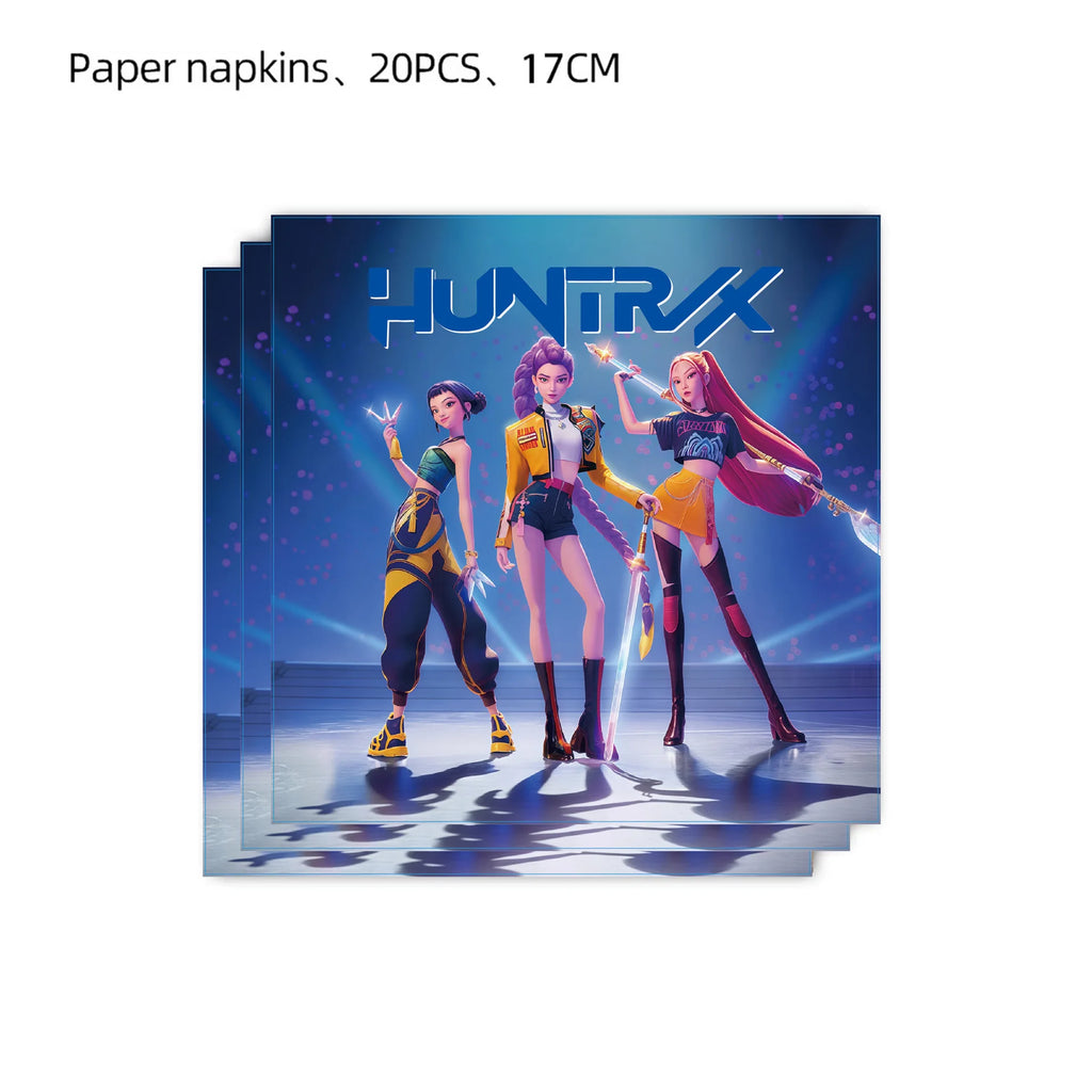 K-Pop Demon Hunters Birthday Party Supplies - Plates, Cups, Napkins & Decor