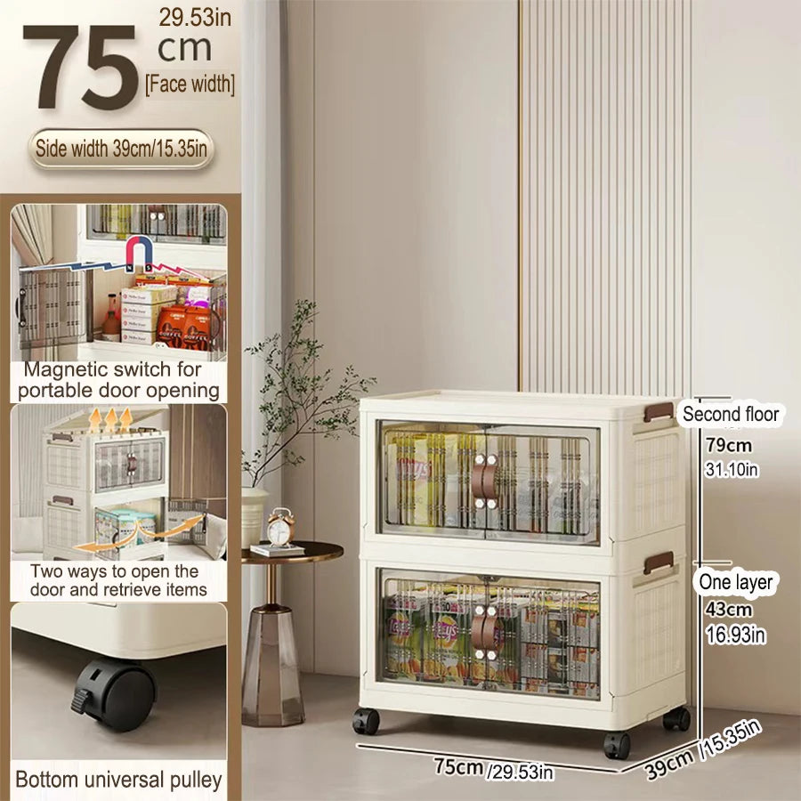 Eco-Friendly Large Capacity Folding Storage Cabinet - Space Saver