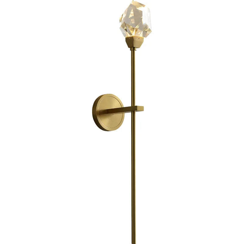 Stylish All-Copper Crystal Wall Lamp - Modern Nordic Design