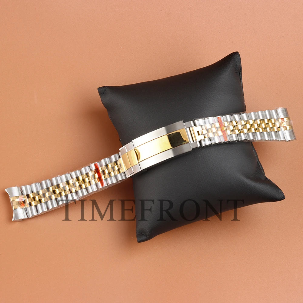 Stylish 20mm Stainless Steel Watchband - Rose Gold/Black/Gold