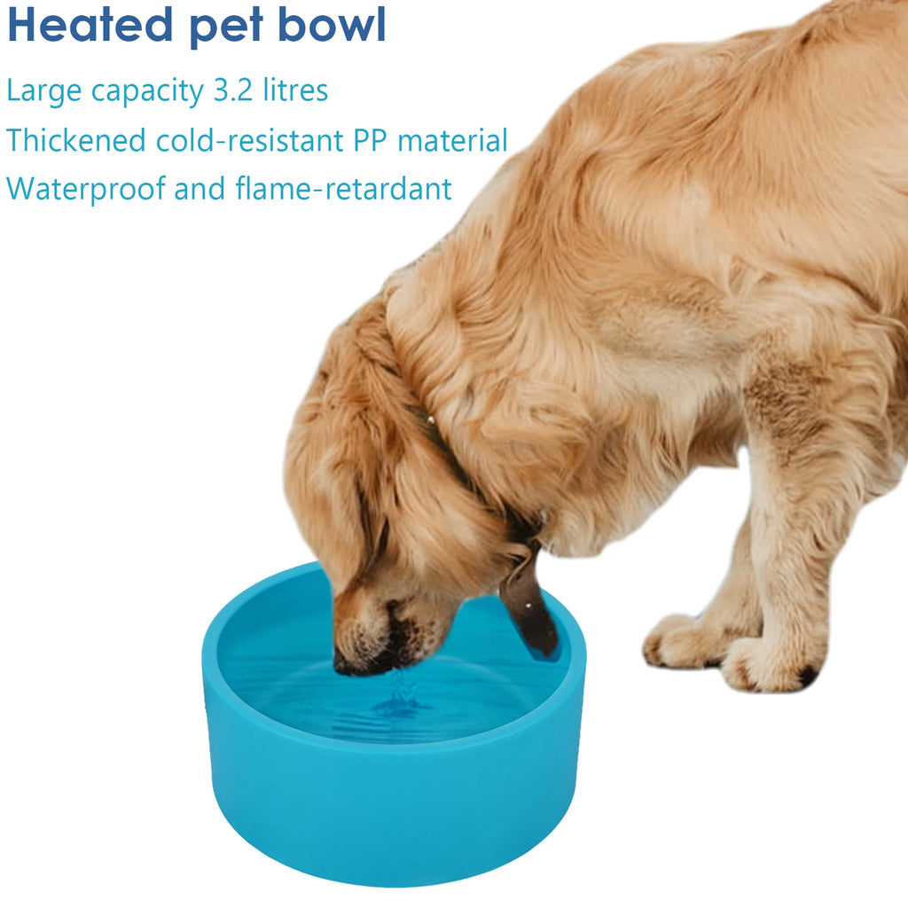 APWIKOGER Heated Pet Water Bowl - 3.2L Anti-Freeze Dog Dish