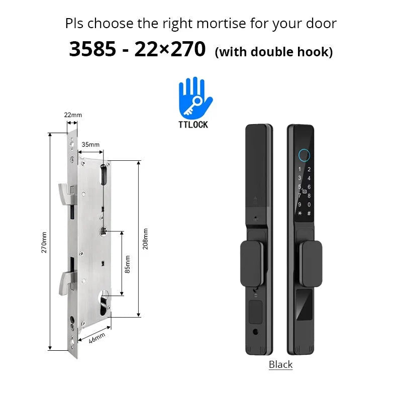 Smart Waterproof Sliding Door Lock with TTLock & Alexa Integration