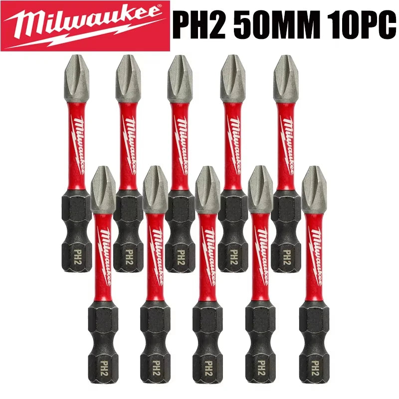 Milwaukee Shockwave PH2 Impact Drill Bits Set - Durable & Versatile