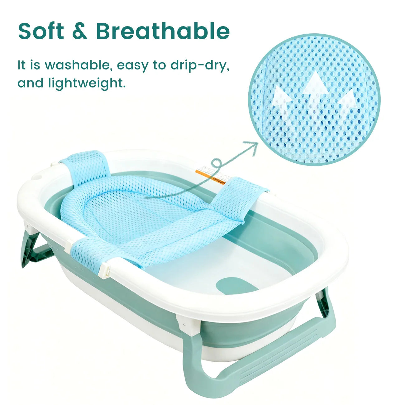 Non-Slip Baby Bath Support Mat for Newborns - Comfortable & Safe