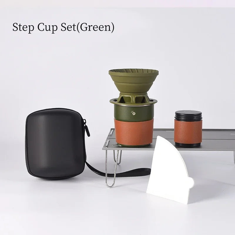 Portable Travel Coffee Maker Set - Compact Silicone Dripper & Cups