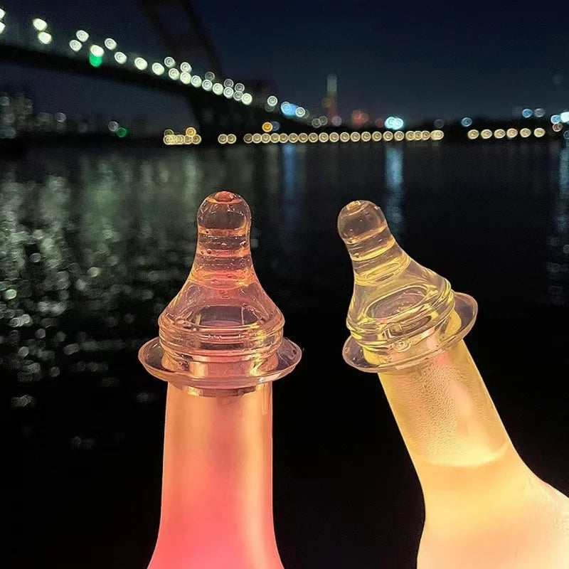 Fun Adult Drinking Pacifier Set - Unique Wine Bottle Props