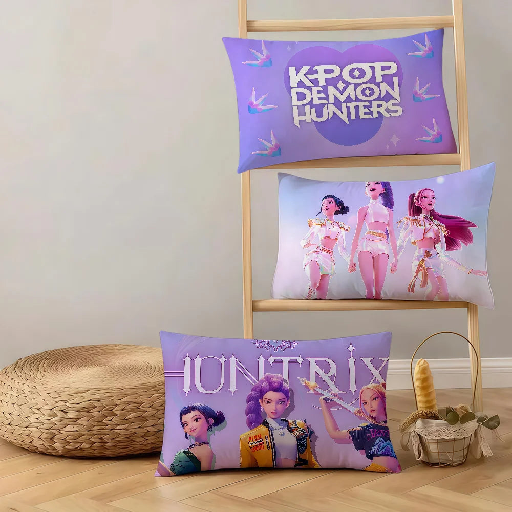 K-KPop D-Demon H-Hunters-ES Double-Sided Pillow Cover - Cozy Decorative Accent