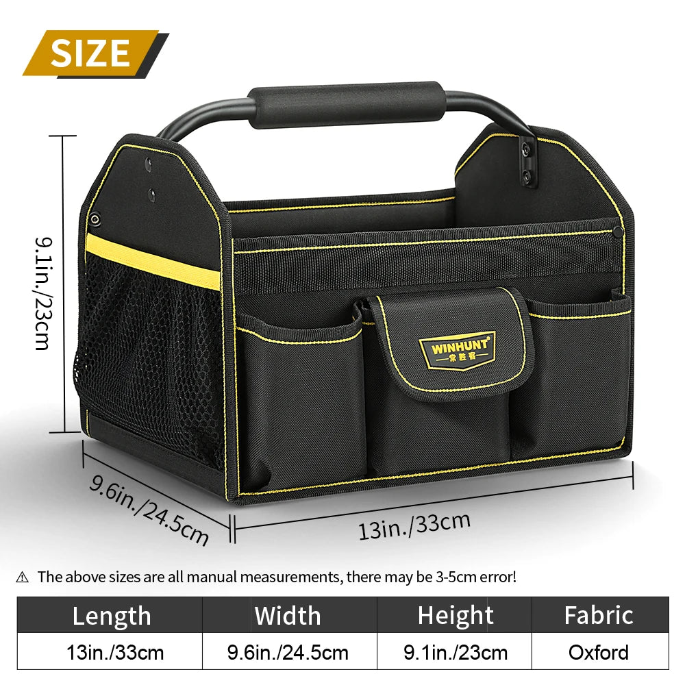 WINHUNT 10-Pocket Heavy Duty Tool Tote Bag for Ultimate Organization