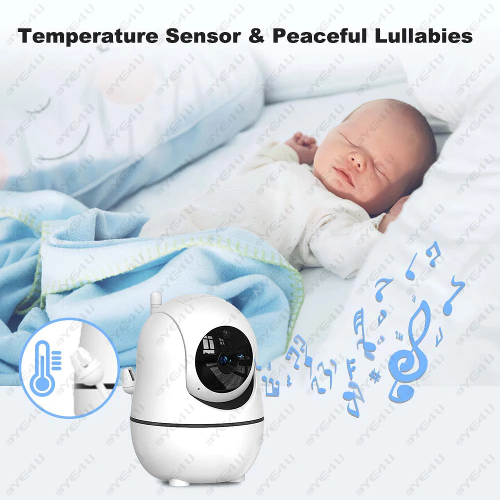 5-Inch HD Video Baby Monitor with PTZ Camera & Temperature Alerts