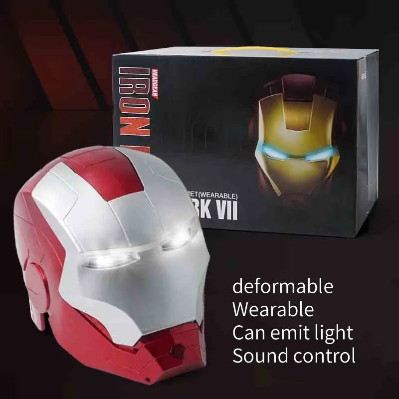 Electric Voice Helmet with LED Eyes - Cosplay Accessory