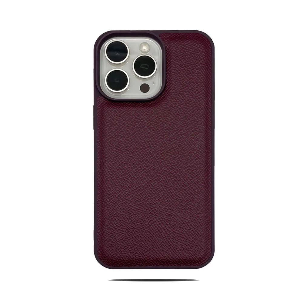 Stylish Premium Leather Epsom Texture iPhone Case for Ultimate Protection