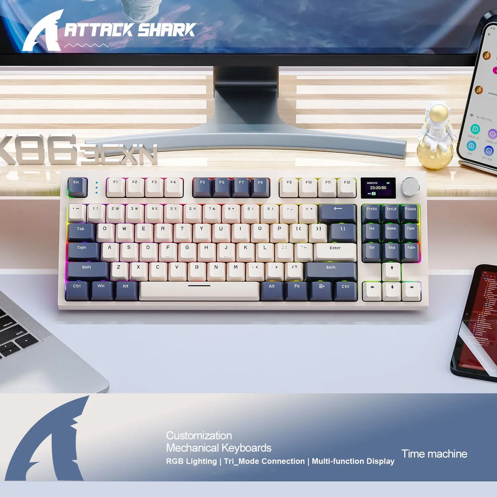 Attack Shark K86 RGB Wireless Keyboard - Hot Swap, Tri-Mode, RGB Lighting