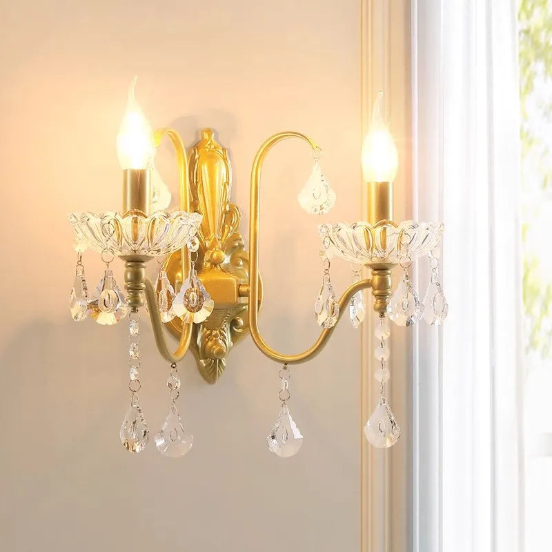 Elegant Crystal Wall Lamp - Modern Zinc Alloy Design for Any Room