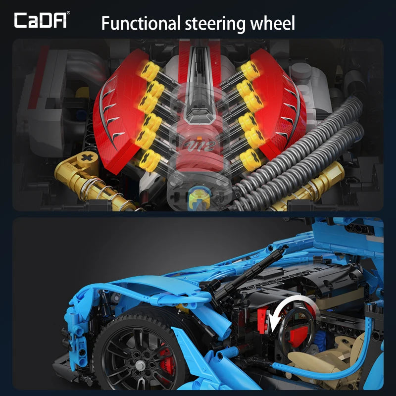 Cada 3865PCS V12 Hypercar Model Building Blocks - Ultimate Racing Fun